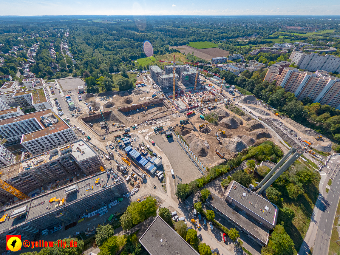 02.09.2023 - eine neue Baugrube auf dem Alexisquartier in Neuperlach